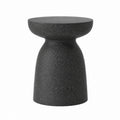 Beistelltisch Schwarz aus Faserzement rund 40 x 40 x 50 cm