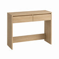Schreibtisch mit 2 Schubladen Eichefarben Spanplatte Rechteckig 100 x 40 x 75 cm
