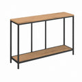 Konsolentisch Eichefarben Schwarz aus Spanplatte und Stahl Rechteckig 120 x 30 x 80 cm
