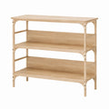 Standregal aus Bambus natur rechteckig mit 3 Ablagen 120 x 35 x 90 cm